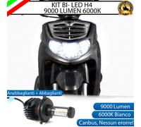 LAMPADA LED H4 6000K 9000 LUMEN CANBUS SYM HD SCOOTER MOTO NO AVARIA LUCE BIANCA
