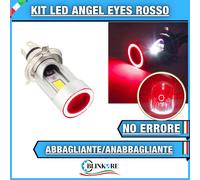 LAMPADA LED H4 ANGEL EYES ROSSA LUCE FARO BIANCO CANBUS DUCATI MONSTER 620