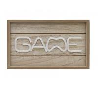 Lampada LED in Legno con Scritta Game - NelQuieOra Wood Lamp