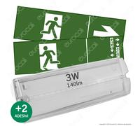 Lampada LED luce di EMERGENZA Anti Black Out 5 ore 3,8W IP20 DA Incasso e Parete