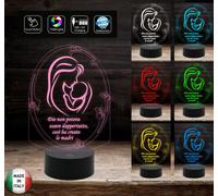 Lampada led Mamma e figlio FESTA DELLA MAMMA Regalo nascita, compleanno 7 colori [EEK: A++]