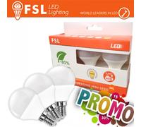 Lampada LED Mini Sfera E14 6W 4000K 3PACK - Luce Naturale Risparmio Energetico