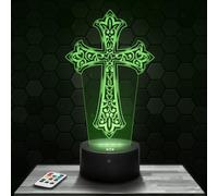 Lampada LED moderna con atmosfera di Cristo Croce Cristiana Religione, idea regalo deco Cattolica Cristiana Cristo. Lampada deco per ufficio salotto Cristo Croce Cristiana Religione. Idea regalo. TOP