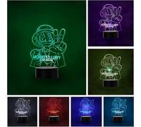 Lampada LED One Piece Luffy Cartel Cambia Colore, USB, luce notturna.