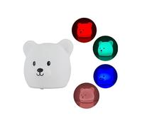 Lampada LED Orsetto in Silicone per Bambini, Luce Notturna Multicolore Touch, Ricaricabile USB, Morbida e Sicura, 0M+Facil