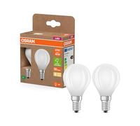 Osram Lampada LED LED Superstar Classic P 40 nella classica forma mini sferica in vetro smerigliato, 2,2 W, 470 lm, attacco E14, luce bianca calda con 2700 K, EEK A, diametro 45 mm, confezione da 2