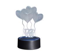Lampada LED Palloncini Cuore multicolore in plexyglass