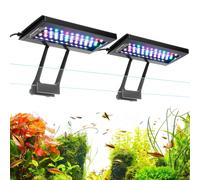 LAMPADA LED PER ACQUARIO 24W DUE CANALI CLIP ON ILLUMINAZIONE ACQUARIO 24/7
