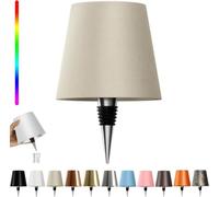 Lampada LED per Bottiglia, Lampada da Tappo per Bottiglia, Lampada da Tavolo Senza Fili Dimmerabile 3 Colori - IP54 Impermeabile Comando a Tocco per Interno Esterno Famiglia Ristorante Bar RGB Gray