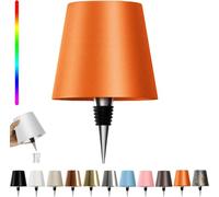 Lampada LED per Bottiglia, Lampada da Tappo per Bottiglia, Lampada da Tavolo Senza Fili Dimmerabile 3 Colori - IP54 Impermeabile Comando a Tocco per Interno Esterno Famiglia Ristorante Bar RGB Orange