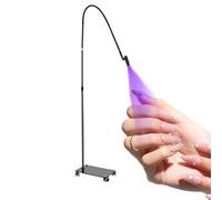 Lampada Led Per Extension Ciglia, Colla Per Unghie Da 5 W - Controllo A Pedale, Polimerizzazione Della Colla In 2-3 Secondi - Spot Regolabile, Tre Colori Regolabili,Black