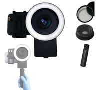Lampada LED Per Otturazione Orale Odontoiatrica, Lampada Di Riempimento Per Fotocamera Del Telefono Cellulare Con Filtro Da 49 Mm E Obiettivo Macro Da 100 Mm, Temperatura Di Colore 2500 K-6000 K