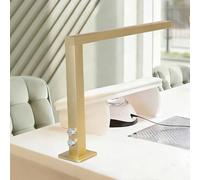 Lampada LED per unghie a forma di L, luce per manicure da 48 W, lampada per unghie grande scrivania, luminosità regolabile in continuo da 3000K a 6000K, adatta per saloni di bellezza(Gold)