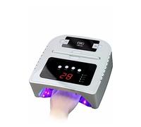 Lampada LED per unghie, Lampada for unghie UV a LED Doppia lampada for fototerapia e Batteria rimovibile Luce 72w Asciugatrice for manicure senza fili for per il fai da te a casa