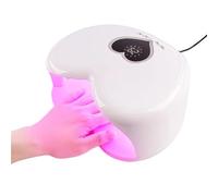 Lampada LED per unghie, Macchina for manicure e pedicure a forma di cuore, ad asciugatura rapida, leggera, con lampada UV LED da 96 W per il fai da te a casa(White)
