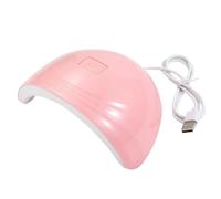 Lampada LED per unghie, rosa, 88 W, con 18 perline, timer 60/120s, luce gel USB portatile per la cura della manicure, design aperto per unghie e piedi