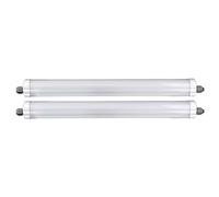 Lampada LED per vasca, luce per ambienti umidi, luce per garage, lampada per ingresso, lampada da soffitto, plastica bianca, resistente ai getti d'acqua, 18 W 2160 lm 4000 K bianco neutro, L 60 cm, se