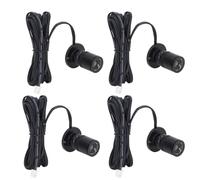 Lampada Led Regolabile Dimmerabile, Mini Faretto da 4 Pezzi Alimentato Tramite USB, Faretto da Armadio, 5V per Vetrine da Portico, Armadietti per Gioielli, Canali (BLACK)