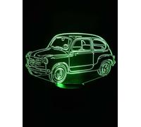 Lampada LED RGB auto classica Fiat, Seat 600 multicolore decorazione regalo