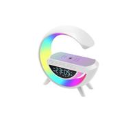 Lampada led rgb mini cassa speaker bluetooth caricabatteria wireless sveglia