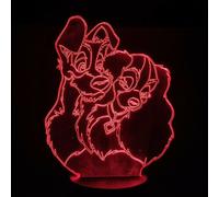 Lampada LED RGB multicolore cani innamorati