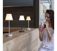 LAMPADA LED RICARICABILE DA TAVOLO BAR GIARDINO SENZA FILI DIMMERABILE