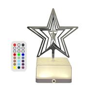 Lampada LED Rotante 16 Livelli Touch LED Telecomando Regolabile | Lampada Da Comodino Per Stanza, Decorazione Scrivania Per Camera Da Letto Ufficio Dormitorio Salotto Stella a cinque punte