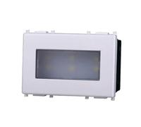 Segnapasso Led 3 moduli 2,4W da incasso per scatola 503 bianco IP20 Bianco freddo 6000K compatibile anche con Vimar Plana