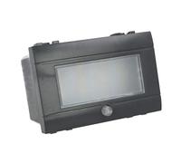 A2ZWORLD Lampada emergenza LED segnapasso 503 – 3 moduli 220V Nero compatibile con Bticino Living