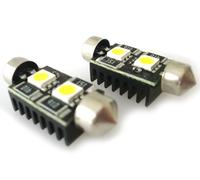 Lampada Led Siluro Canbus No Errore T11 C5W 41mm 2 SMD 5050 12V Luci Targa Con R