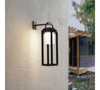 Lampada LED solare 2 in 1 Lucande Tilena, nera, rotonda, in alluminio LUCANDE