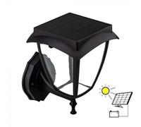 LAMPADA LED SOLARE 2W A PARETE LUCE COMBINATA CALDA+FREDDA COLORE NERO IP65 VT-982 -LED2892 V-TAC