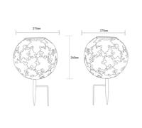 Lampada LED solare 36749S globo Ø 27 cm, argento, puntale a terra Globo