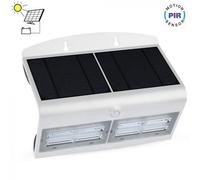 LAMPADA LED SOLARE A PARETE BIANCA 7W LUCE BIANCO NATURALE IP65 CON SENSORE PIR VT-767-7-LED8278 V-TAC