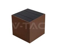Lampada LED Solare V-Tac da Giardino a Cubo 9W colore corten VT-409CCT - 23824