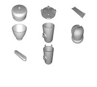 Lampada LED Spot Alloggiamento per GU10 Base Portalampada Paralume Stampa 3D