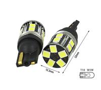 CARALL LS10S9 Lampada Led T10 W5W 100% Canbus 5W Reale 12V 24V No Errore Senza Polarità Bianco 6000K