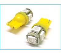 Lampada Led T10 WY5W 5 Smd 5050 Arancione Frecce Laterale 12V