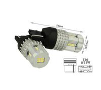 Lampada Led T20 7440 W21W 12 Smd 3020 Bianco Super Luminoso Luce Diurne Lancia Y