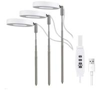 Lampada LED telescopica per la crescita delle piante, spettro completo, da tavolo, con timer automatico, 4 livelli di intensità luminosa, co