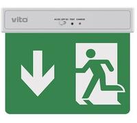 Lampada LED uscita d'emergenza freccia verso il basso 2W 6500k luce fredda