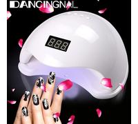 LAMPADA LED UV PER UNGHIE NAIL ART ASCIUGA GEL SMALTO 2 IN 1 48W MANICURE