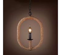 Lampada leggera Corda di canapa Lampadario artistico Decorazione della stanza Testa singola E14 Piccolo lampadario Decorato Personalità Corridoio Soggiorno Scale Semplice,semplice e bello