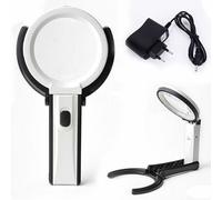 LAMPADA LENTE DI INGRANDIMENTO DA TAVOLO CON LUCE 10 LED PORTATILE 90 MM A 25MM