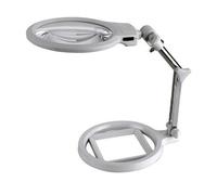 LAMPADA LENTE DI INGRANDIMENTO DA TAVOLO CON LUCE 2 LED PORTATILE 130 MM A 26MM