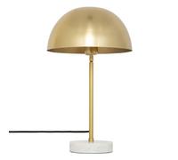 Lampada "Lilio", metallo e marmo, dorata, H46 cm