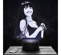 Lampada Lisa BlackP decorazione per camera da ragazza Lampada 3D Lisa BlackP oggetto K-pop Corea Pop Coreana idea regalo decorazione luce soffusa luce notturna decorazione ufficio. Natale. regalo. TOP