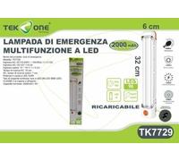 Lampada Luce Di Emergenza TeKone TK7729 Ricaricabile 2000mah 96 Led hsb