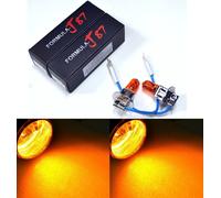 Lampada Luce Fendinebbia Alogena H3 100W Arancione Ambra 2 Pezzi Plug Play
