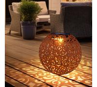 Lampada Solare Lampada da Giardino Esterna Intemperie Chiodi Ruggine LED H 40cm